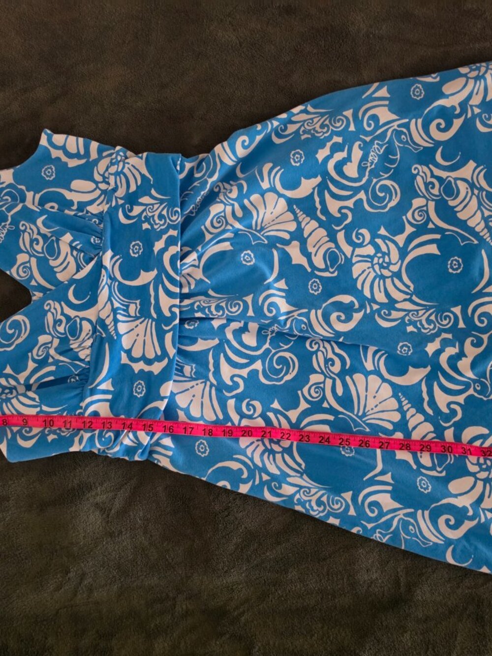 Lilly Pulitzer Blue seashell dress size XL - Picture 3 of 6